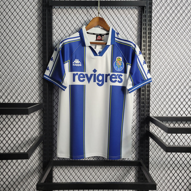 CAMISOLA RETRÔ DO PORTO 97/99 BRANCO E AZUL