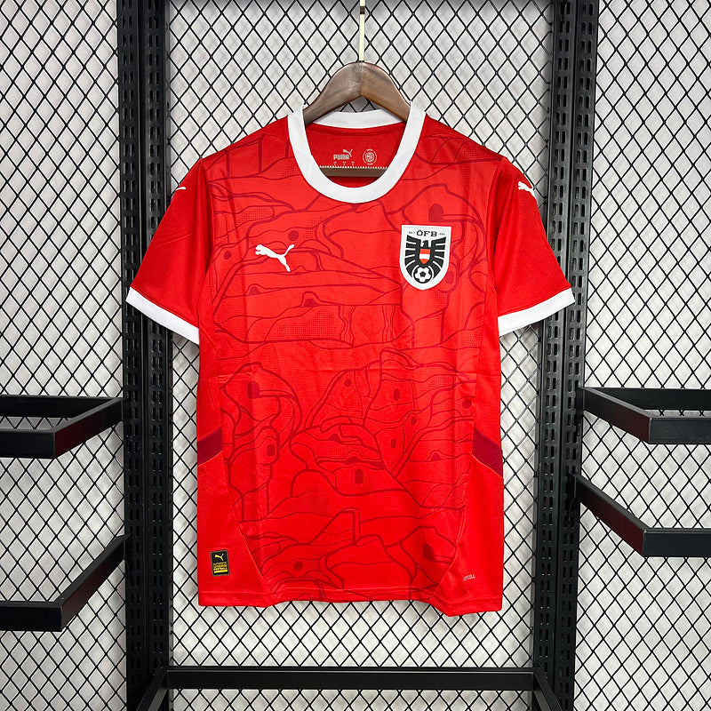 CAMISOLA DA SELEÇÃO DA AUTRIA 24/25 VERMELHO