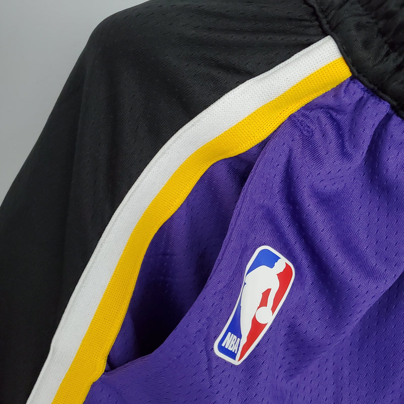 Shorts Los Angeles Lakers Purple Black Side NBA