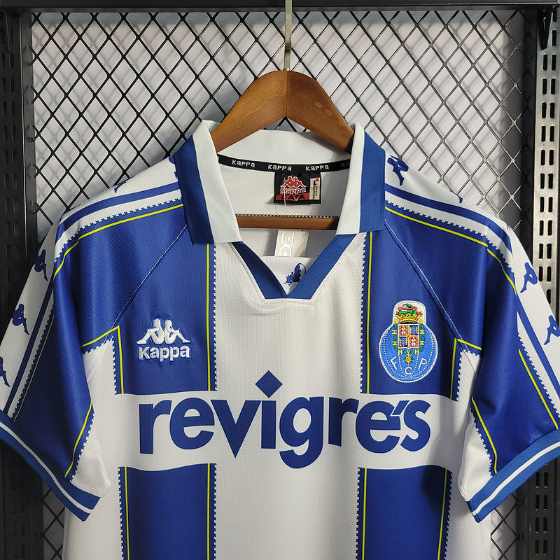 CAMISOLA RETRÔ DO PORTO 97/99 BRANCO E AZUL