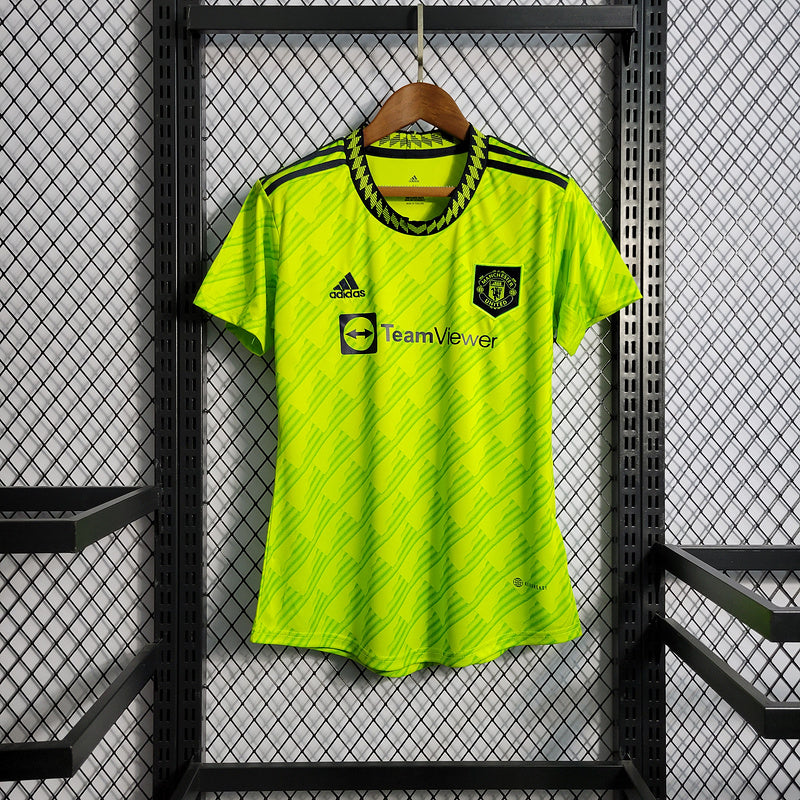 CAMISOLA FEMININA DO MANCHESTER UNITED 23/24 VERDE NEON